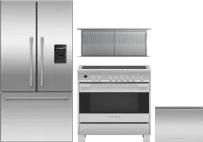 4 Piece Package Includes Refrigerator, Range, Hood And Dishwasher